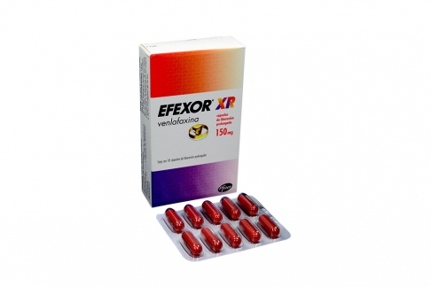 Efexor XR Venlafaxina 150 Mg Caja Con 10 Cápsulas de Liberación Prolongada Rx4 Rx1