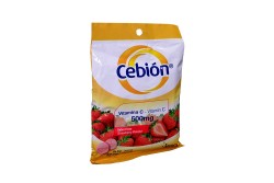 Cebion Vitamina C 500 mg Sabor Fresa Sobre Con 12 Tabletas Masticables