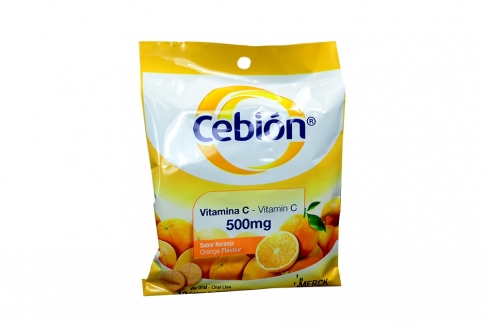 Cebión Vitamina C Sobre Con 12 Tabletas Masticables - Sabor Naranja