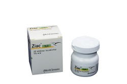 Ziac 5.0 mg Caja Con Frasco Con 30 Tabletas Recubiertas Rx