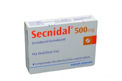 Secnidal 500 mg Caja Con 4 Comprimidos Recubiertos Rx