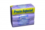 Jabón Cremoso Johnson's Baby Pack Con 3 Unidades Con 125 g C/U