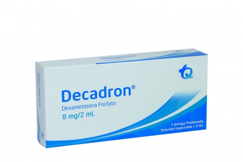 Decadron 8 mg / 2 mL Caja Con 1 Jeringa Prellenada Con 2 mL Rx Rx4