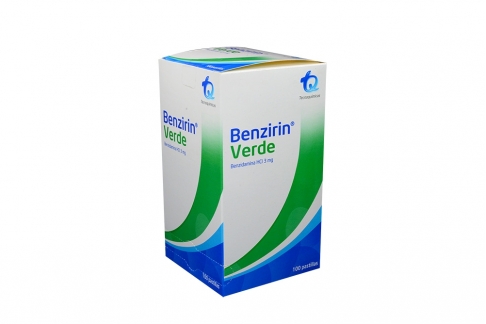 Benzirin Verde 3 mg Caja Con Frasco Con 100 Pastillas