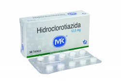 Hidroclorotiazida MK 12.5 mg Caja Con 30 Tabletas Rx