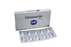 Olmesartán 40 mg Caja Con 10 Tabletas Cubiertas Rx