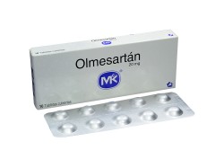Olmesartán 20 mg Caja Con 10 Tabletas Cubiertas Rx