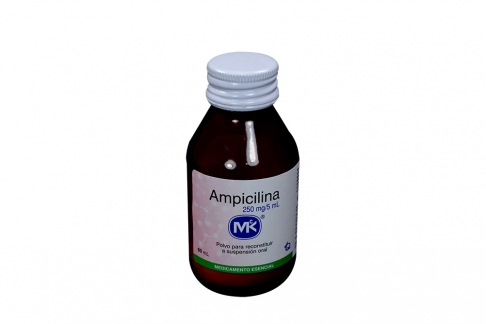 Ampicilina Polvo Para Suspensión 250 mg / 5 mL Frasco Con 60 mL Rx2