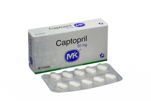 Captopril MK 50 Mg Caja Con 30 Tabletas Rx Rx4