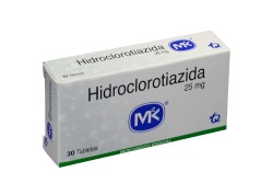Hidroclorotiazida 25 Mg Caja Con 30 Tabletas Rx