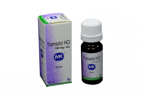 Tramadol HCI 100 mg Caja Con Frasco Gotero Con 10 mL Rx