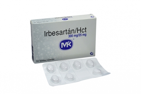 Irbesartán Hct 300 / 25 mg Caja Con 14 Tabletas Rx4