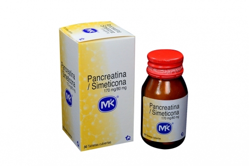 Pancreatina Simeticona Frasco Con 30 Tabletas
