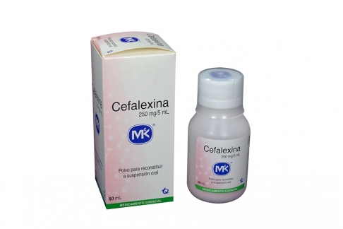 Cefalexina 250 mg / 5 mL Caja Con Frasco Con 60 mL Rx2