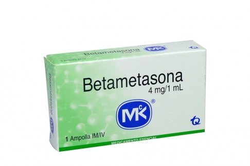 Betametasona 4 mg / 1 mL Caja Con 1 Ampolla Rx
