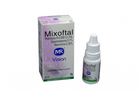 Mixoftal 6.000 U.I / mL 0.1 / 0.5 % Caja Con Frasco Con 5 mL Rx