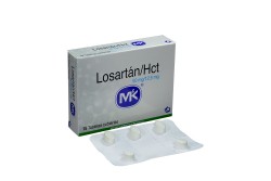 Losartán Hct  50 / 12.5 mg Caja Con 15 Tabletas Cubiertas Rx4