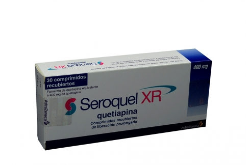Seroquel XR 400 mg Caja Con 30 Comprimidos Recubiertos Rx1 Rx4