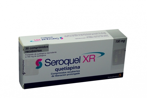 Seroquel XR 150 mg Caja Con 30 Comprimidos Recubiertos Rx1 Rx4
