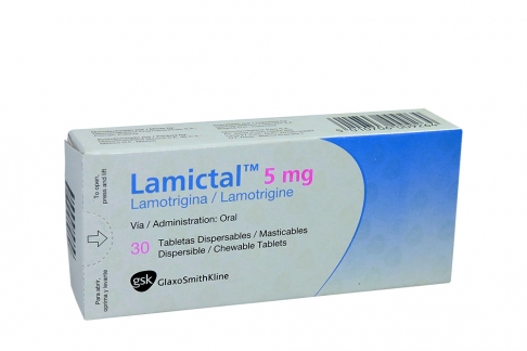 Lamictal 5 mg Caja Con 30 Tabletas Dispersables Masticables  Rx1