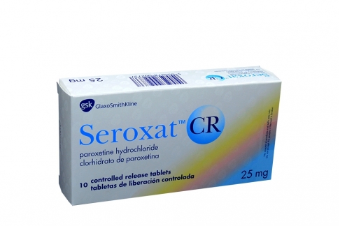 Seroxat CR 25 Mg Caja Con 10 Tabletas De Liberación Controlada Rx4