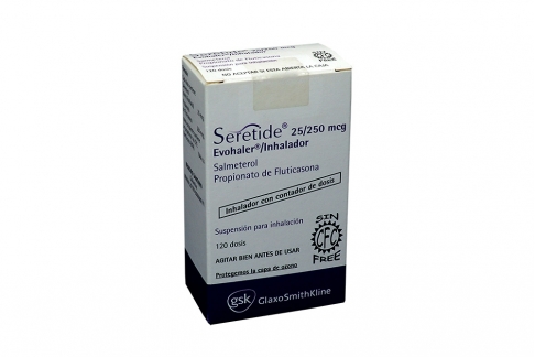 Seretide Evohaler 25 / 250 mcg Caja Con Inhalador Con 120 Dosis Rx Rx1