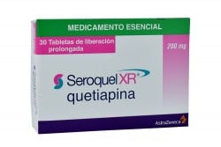 Seroquel XR 200 mg Caja Con 30 Tabletas De Liberación Prolongada  Rx1 Rx4