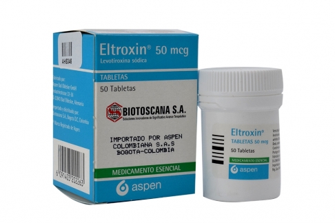 Eltroxin 50 mcg Caja Con 50 Tabletas Rx