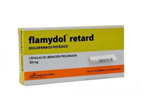 Flamydol Retard 100 mg Caja Con 12 Cápsulas Con Microgránulos De Liberación Prolongada Rx