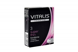 Condones Vitalis Super Thin Caja Con 3 Unidades