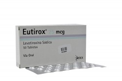 Eutirox 25 mcg Caja Con 50 Tabletas Rx4