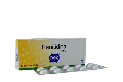 Ranitidina 150mg Mk Caja Con 10 Tabletas Recubiertas Rx
