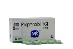 Propanolol 40 mg Caja Con 20 Tabletas Rx