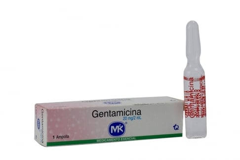 Gentamicina 20 mg / 2 mL Caja Con Ampolla Rx2