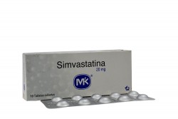 Simvastatina 20 Mg Caja Con 10 Tabletas Recubiertas RX