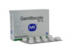 Gemfibrizilo 600 mg Caja Con 20 Tabletas Recubiertas Rx
