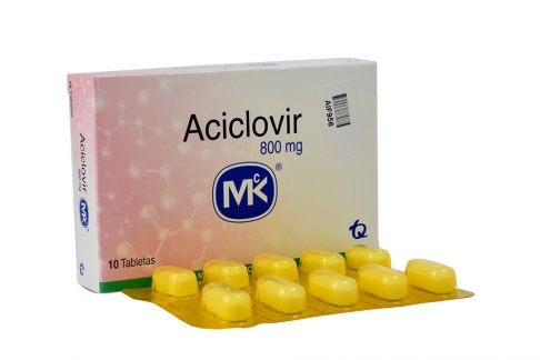 Aciclovir 800 Mg Caja Con 10 Tabletas - Tecnoquimicas