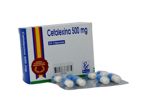 Cefalexina 500 mg Caja Con 24 Cápsulas Rx Rx2
