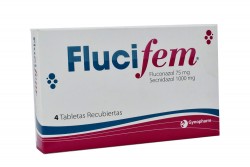 Flucifem 75 / 1000 mg Caja Con 4 Tabletas Recubiertas Rx