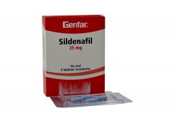 Sildenafil 25 mg Caja Con 4 Tabletas Recubiertas Rx