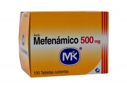 Ácido Mefenámico 500 mg Caja X 100 Tabletas Rx