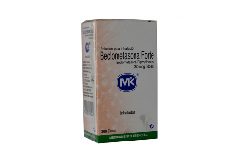 Beclometasona Forte 250 mcg Caja Con Inhalador X 200 Dósis Rx