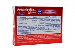 Acetaminofén Forte 500 / 65 Mg Caja Con 8 Tabletas Cubiertas