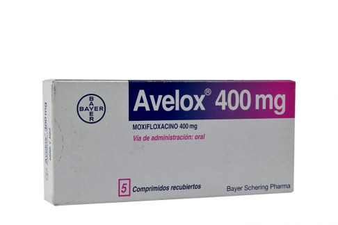 Avelox 400 mg Caja Con 5 Comprimidos Rx Rx1 Rx2