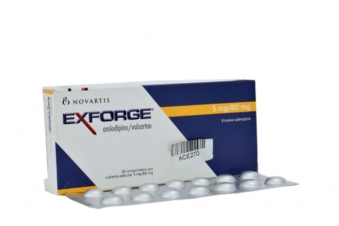 Exforge 5 Mg / 80 Mg Caja Con 28 Comprimidos Con Cubierta Pelicular Rx Rx4 Rx1