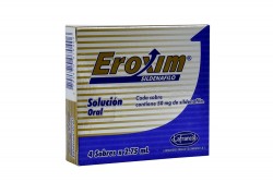 Eroxim Sildenafilo 50 mg Solución Oral Caja Con 4 Sobres Rx