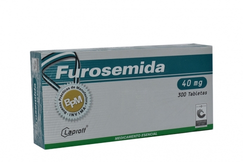 FurOSEMIDA 40 mg Caja Con 300 Tabletas Rx