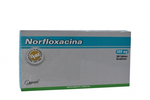 NORfloxacino 400 mg Caja Con 300 Tabletas Recubiertas Rx Rx2