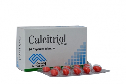 Calcitriol 0.50 mcg Caja Con 30 Cápsulas Blandas Rx Rx4