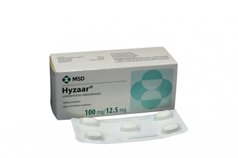 Hyzaar 100 / 12.5 mg Caja Con 30 Tabletas Recubiertas Rx Rx4
